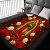 Immaculate Heart of Mary Print Decorative Throw Blanket for Sofa, Bed, Home Decor, Office, Travel, and Unique Gift