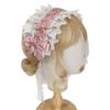 Women Ribbon Bowknot Headband Lace Pleated Edge Kawaii Maid Cosplay Props