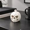 Festival Party Supplies 3D Printed Pumpkin Skull Figurine, Blank DIY Paint Halloween Spooky Desktop Ornaments Statue, Ornament for Decoration