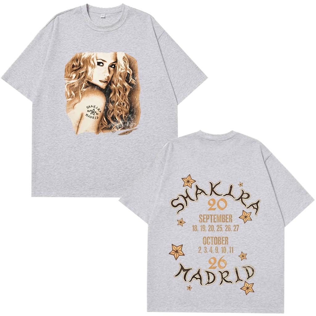 Shakira Las Mujeres Ya No Lloran 2026 Tour Print T-shirts Men Women Fashion T-shirts Casual Cotton Oversized Vintage T-shirts