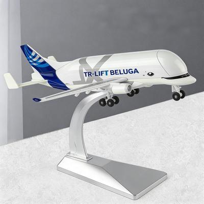 1:72 Airbus Beluga A300-600St Alloy Super Transport Airplane Model Metal Passenger Civil Aircraft Model Sound Light Kid Toy Gift