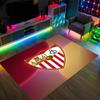 Sevilla FC Design Kristall Samt Teppich Gemütlich Nein?Rutschfester Teppich mit Aufdruck für Schlafzimmer Wohnzimmer Eingang