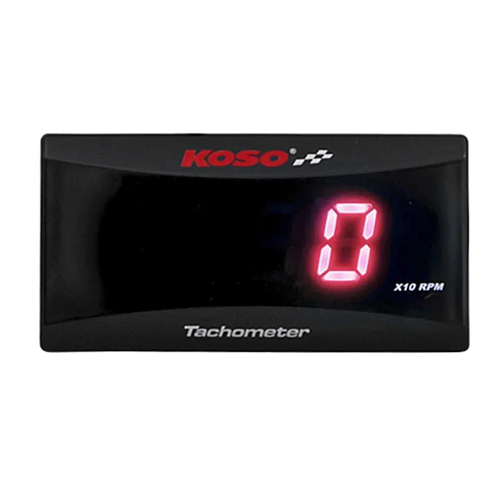 Koso Mini RPM Meter Digital Square LCD Display Engine Tach Hour Tachometer Gauge for Racing Motorcycle BMW YAMAHA KAWASAKI