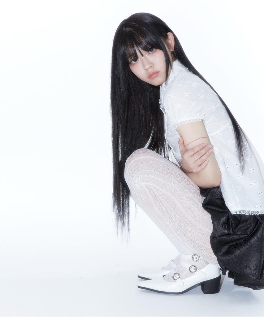 Kasiko Puff Sleeve Lace Shirt White