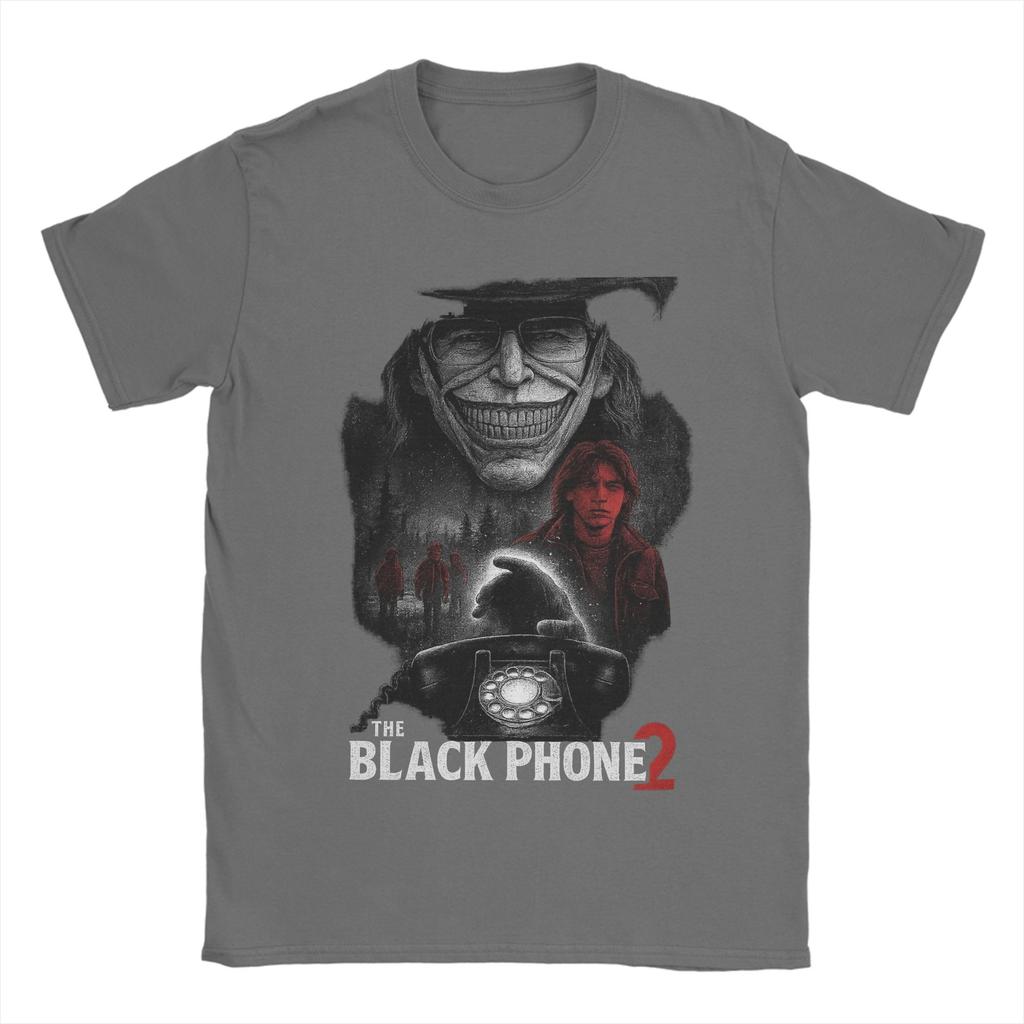 Men Women's T-Shirt Black Phone 2 Movie T-Shirts Novelty  Summer Tee Shirt Y2K Funny Custom Logo Cotton Tops Plus Size 5XL