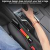 2pc Car Seat Gap Filler Organizer Box Pu Car Seat Gap Plug Strip with 2 Grooves Seat Gap Storage Auto Interior Accessorie