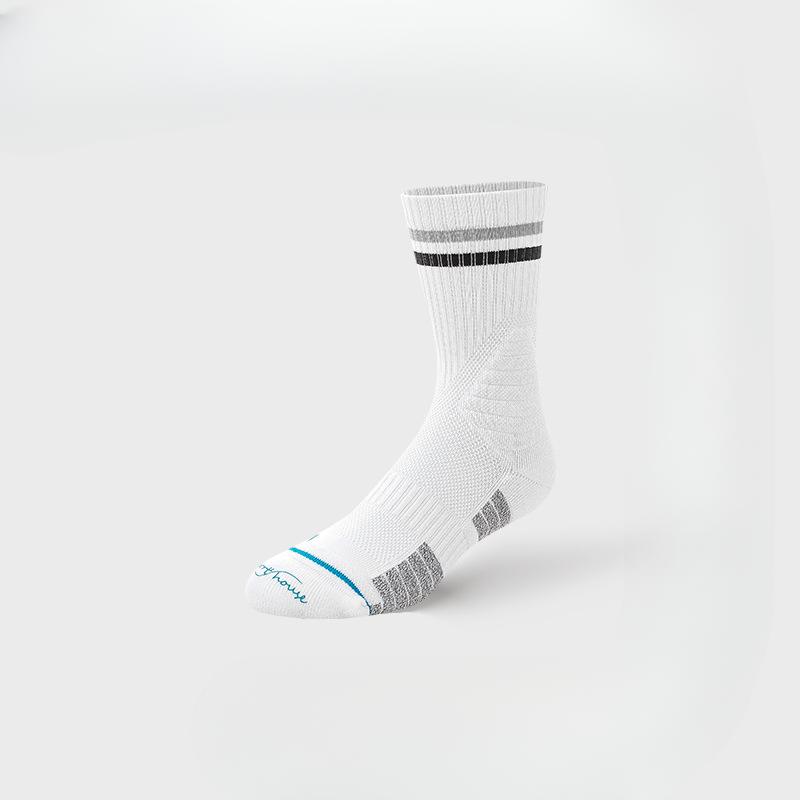 Men's Spring and Autumn 7A Antibacterial Towel Bottom Thickened Non Slip Basketball Tube Socks