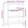 VidaXL Bibliothèque gris béton 69,5x32,5x90 cm bois d'ingénierie 828352