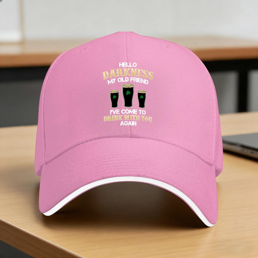 Hello Darkness My Old Friend Irish Patrick's Day Baseball Cap Unisex Men Design Hip Hop Hats Spring Vintage Hiking Fishing Caps