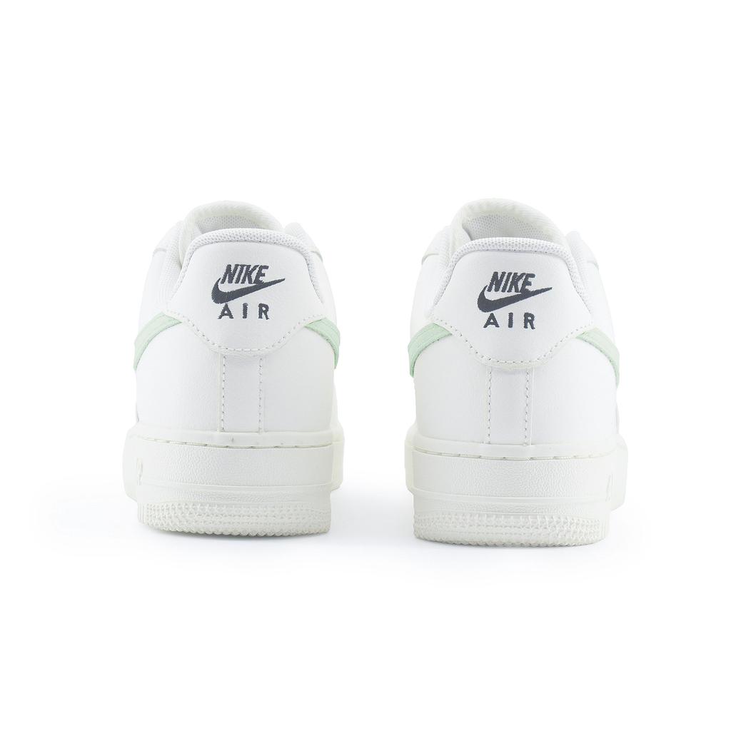 Nike Air Force 1 Leather Slip Resistant Abrasion Resistant Low Top Skateboard Shoes Women's White Green HF1058-133(Team4448-3)