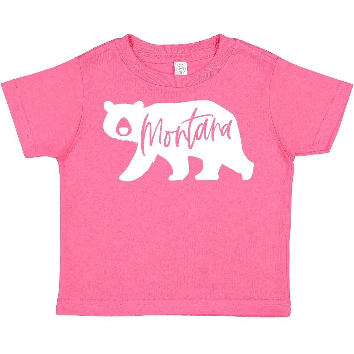 Inktastic Montana White Bear Silhouette Toddler T-Shirt State Home Animal Symbol 130