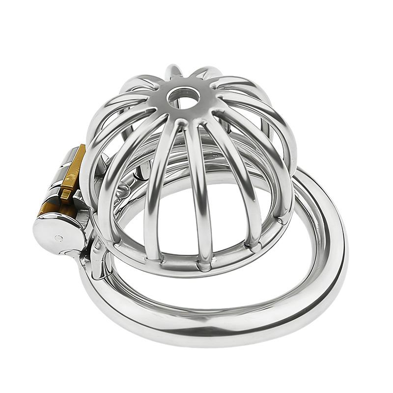 SEXBAY Stainless Steel Chastity Cage for Male-LGBT Lock Cock Ring Adult Sex Toy with BDSM SM Features