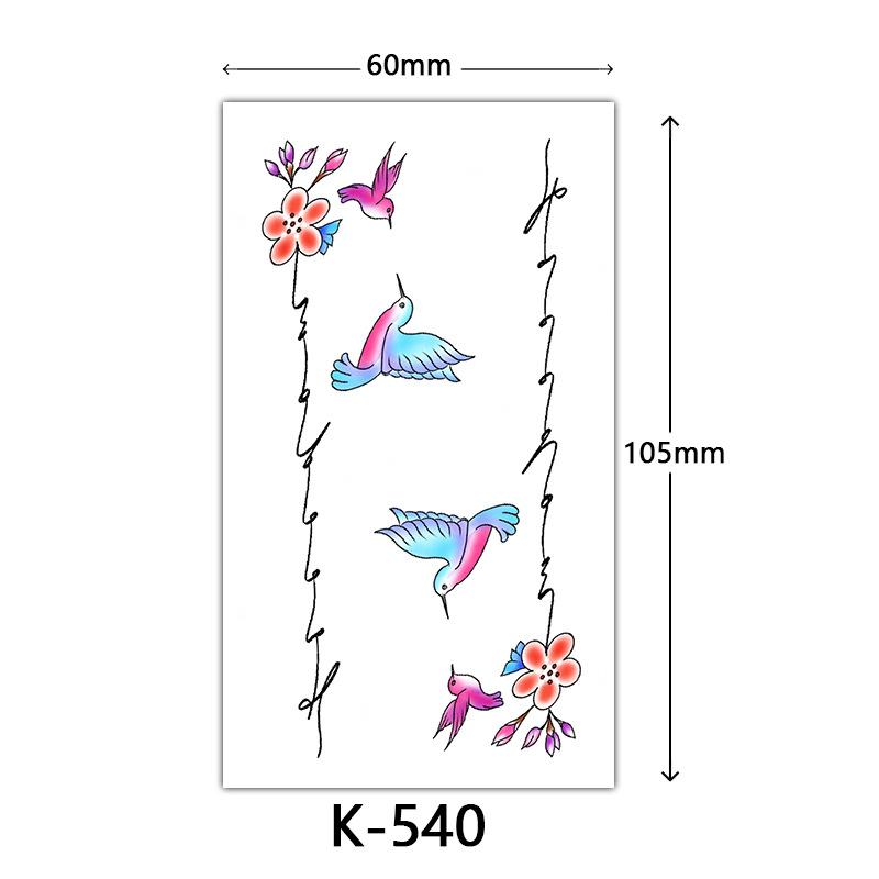 Small Fresh Tattoo Sticker, English, Alphabet Flower Butterfly Sketch Line, Waterproof Tattoo Sticker Tattoo