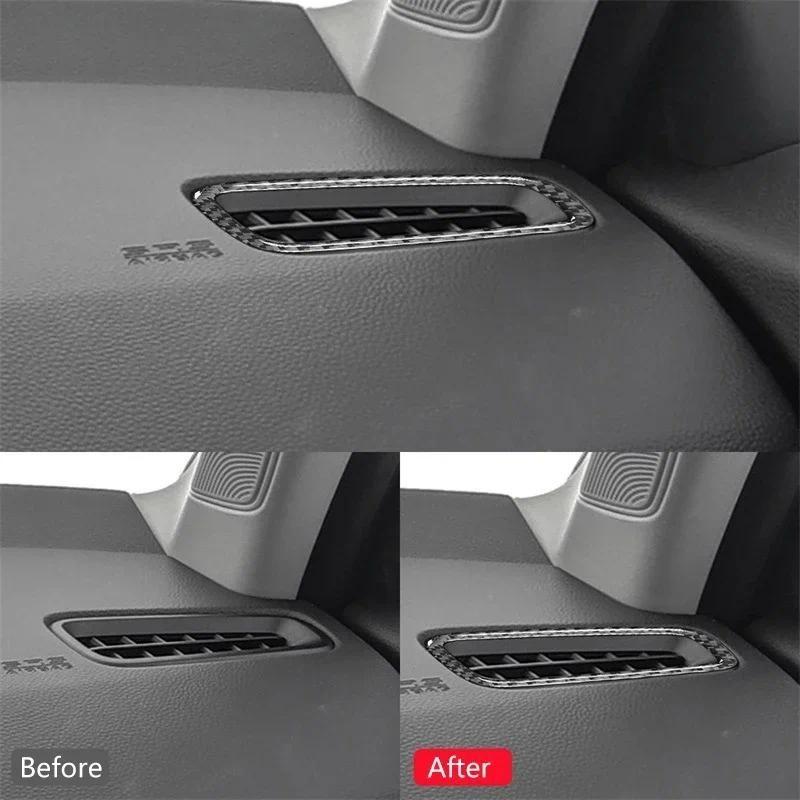 Car Real Carbon Fiber Dashboard Air Vent Frame Trim Parts Decor Scratch-Resistant Fit For Honda Civic 11th 2022