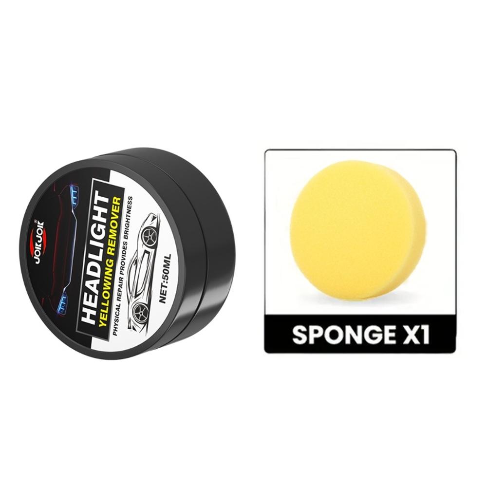 1 Tube JOKJOK All-in-One Headlight Restoration Kit - Fast-Acting Formula for Clear, Glossy Lens Repair, Scratch & Yellowing/Whit