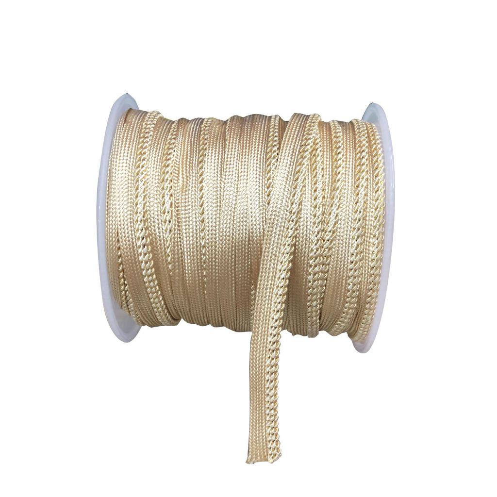 Largeur 10mm 50 Yards Cordon Passepoil Biais Bord Doré Argenté Blanc Ruban Biais Pour Patchwork Vêtement Couture Fabrication Garniture Fourniture