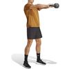 Adidas T Shirts Men's Khaki Crew Neck Moderate Straight Fit IB9098