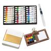 Watercolor Palette Set Mini Pocket Artist Travel Kit Compact Sketch Board with 8/15 Colors Portable Size Color Mixing Kit