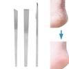 3pcs Pedicure Knife Set Blade Knife Scraper Knife Cuticle Remover Steel Toenail Correction Tools