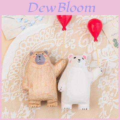 Wooden Craft Bear Holding Balloon Home Decor Gift For Kids And Friends