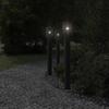 VidaXL Lampadaire d'extérieur noir 110 cm acier inoxydable, éclairage au sol d'extérieur, éclairage au sol de jardin, 4006363