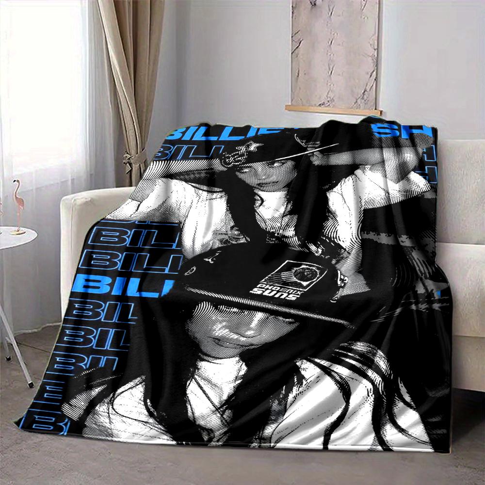 1Pc Billie Eilish Fashion Blanket Soft And Comfortable Casual Warm Camping Travel Christmas Halloween Xmas Gift M928304