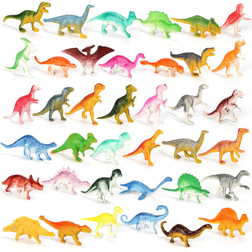 AAGWW Dinosaur Model Toys, Simulation Animals, Tyrannosaurus Rex, Pterosaur Mini Models, 39-Piece Plastic Simulation Dinosaur Toy (1 Pack - 39 Pieces)