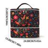 Double Layer Essential Oil Storage Bag 30 Grids Nail Care Kit Bag Makeup Bag  for Nail Lovers