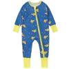 Baby Bamboo Fiber Romper Long Sleeve Double Zipper Footed Pajamas for Spring Autumn Winter