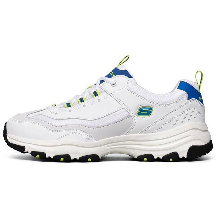 Skechers I-Conik Oreo Lime Bubble Comfortable Versatile Low-Top Dad Shoes Men sneaker White Blue 8790091-WBLU 43
