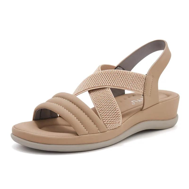 Fashion Plus Size 36-42 Shoes for Women Summer 2025 Slip on Platform Sandals Comfortable Non-slip Wedges Sandalias Mujer Women Sandals