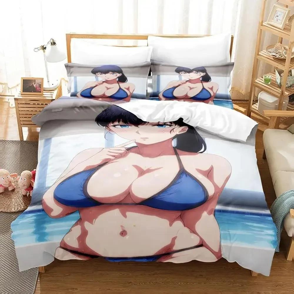 New 3D Print Sexy Lactating Girl, Young Woman Large Chest Bedding Set Anime Three-piece Set Adult Kid Bedroom Duvet Cover Sets