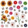 Clothing Women Men Diy Embroidery Flower Patch Bee Sunflower Deal with It Iron On Patches for Clothes Diy Fabric Free Shipping