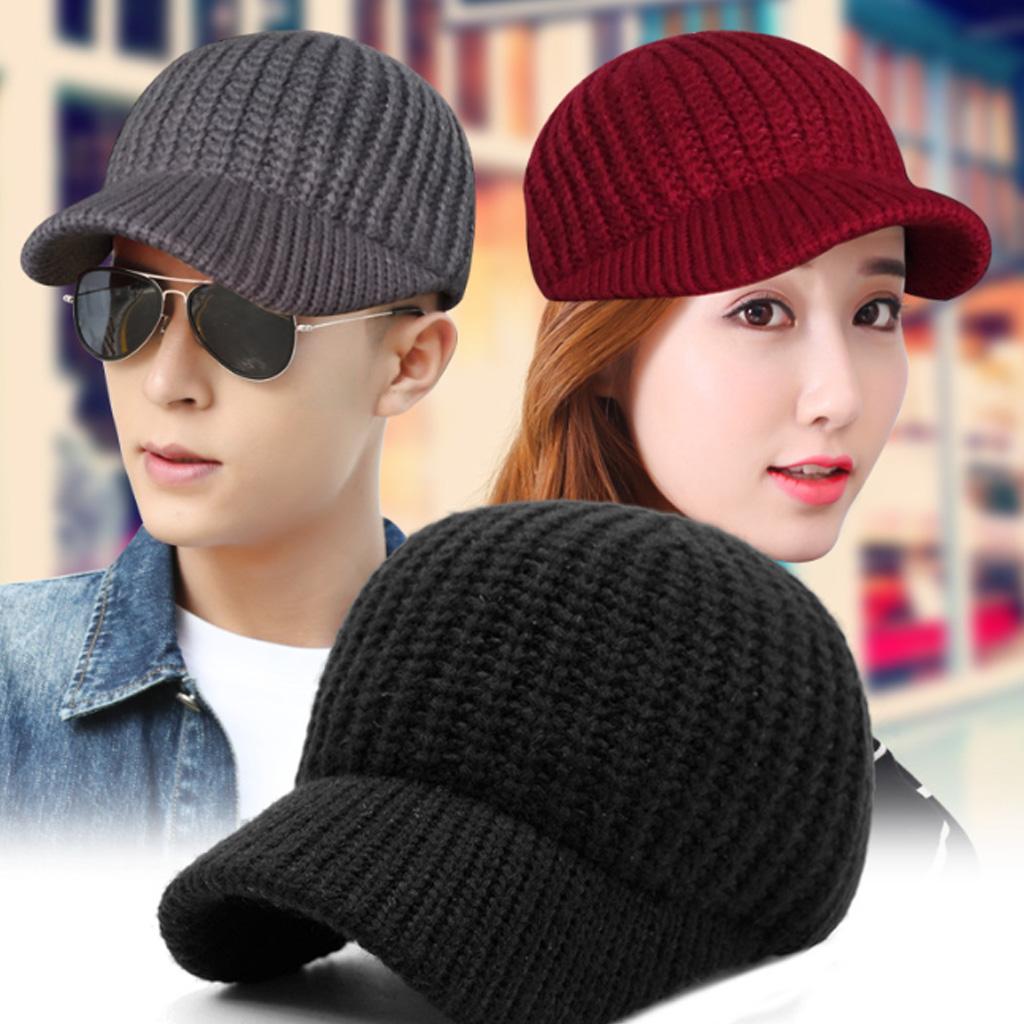 Crochet Knit Baseball Cap for Sun for Protection Brim Outdoor Sports for Snapbac