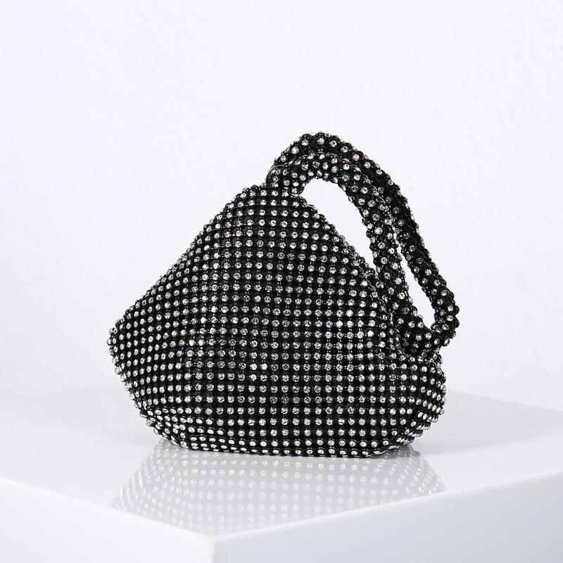 

Gold Diamond Clutch Party Purse for Ladies Handbags Bling Evening Bags Luxury Designer Small Clutch Bag Mini Wallets 2026 чёрный