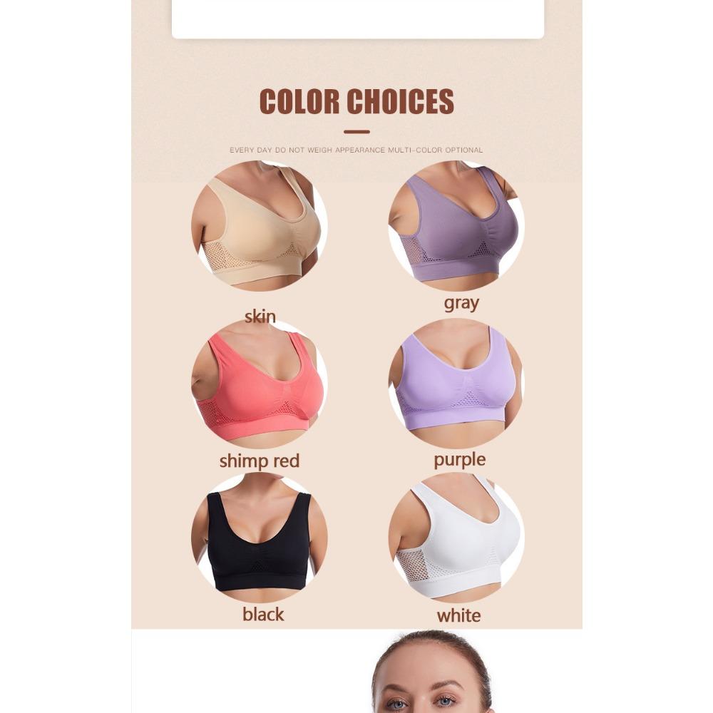 Yoga Sport Unterwäsche Hohl Mesh Vent Große Größe Keine Bügel Sport Bh Weste Frauen