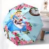 1 Auto Open Alice, White Rabbit Themed Colorful 8-rib Portable Umbrella for Men and Women, A Compact Commuting Companion Suitable for Daily