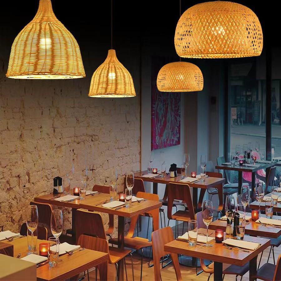 Bamboo Weaving Pendant Lamp - Zen Tea Room & Restaurant Lighting, New Chinese Style Rattan Lantern