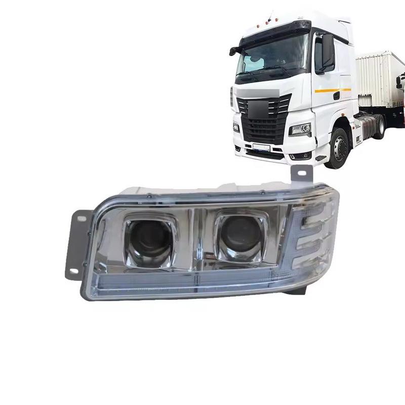 Modified Dual-Lens LED Headlights with Electronic Turn Signals for KAMAZ/MAZ Headlight Assembly