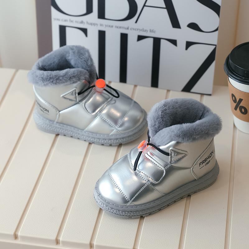 Klassische Kinder Schneestiefel Warme Winter Kinder Schuhe Stiefel für Mädchen Mode Jungen Freizeit Knöchel Baumwollstiefel Rutschfest Vielseitig