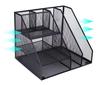 File Shelf Iron Multi-layer Folder Desk Storage Bookshelf Desk Student Stationery Information Storage Rack Office Supplies
