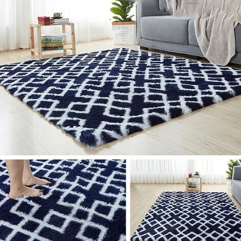 Rainbow Colorful Carpet Fluffy Rugs Tie Dyeing Soft Plush Shag Area Rug Anti-Slip Carpets For Living Room Bedroom Floor Mats