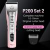 Fenice Sakura Pink Dog Hair Cutting Machine 5000mA Capacity LCD Screen Pet Dog Grooming Clipper Rechargeable Shaver Set2