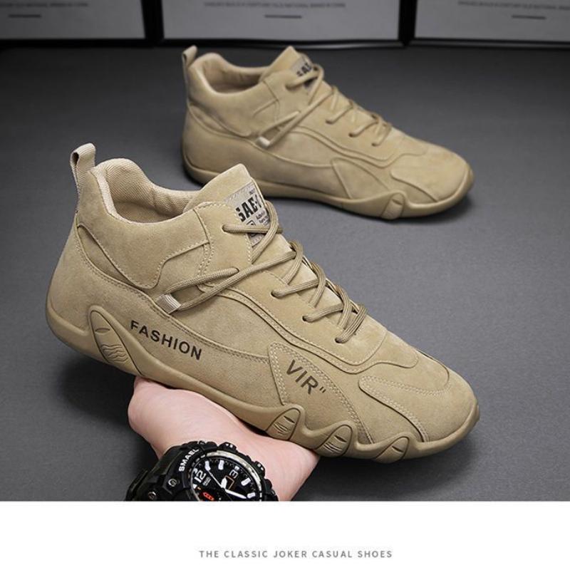 Fashion Shoes for Men Casual Sneaker Leather Non Slip Luxury Shoes Men Motorcycle Short Boots Comfortable Moccasins Zapatillas Hombre