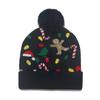 2025 autumn and winter new knitted hat Christmas holiday party LED light Christmas hat