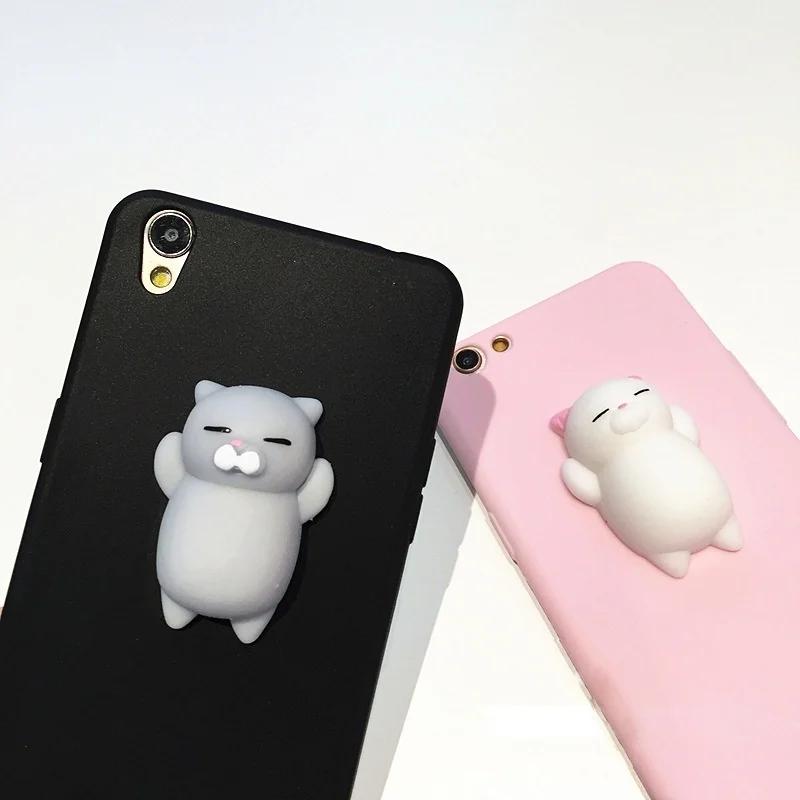 Soft and Cute 3D Cartoon Cat Silicone TPU Protective Case for 6/6S/7/Plus Mobile Phone Case
