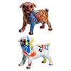 Colorful Graffiti Statue Animal Ornament Sculpture Resin Dog Art Figurine Artwork for Living Room