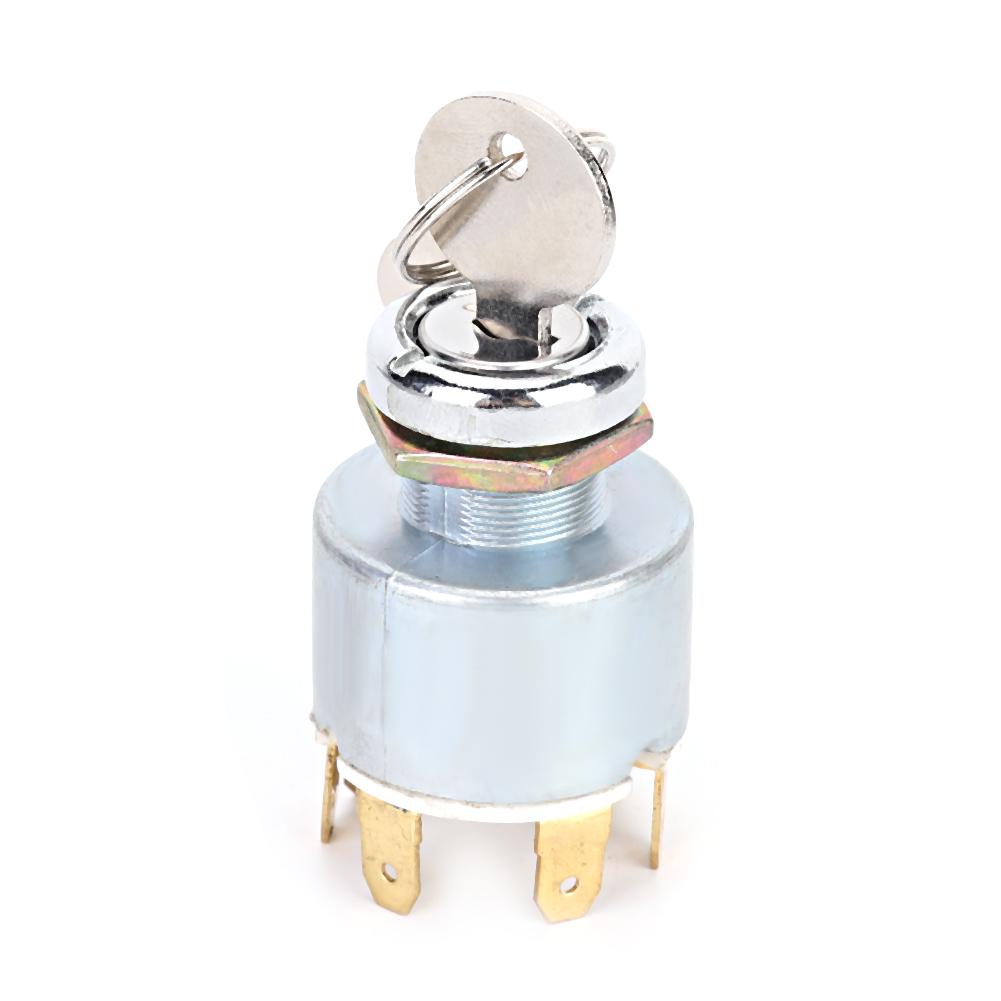 Universal 12V 4 Position Ignition Switch Lock Keys for Car Motorcycle Bike Boat