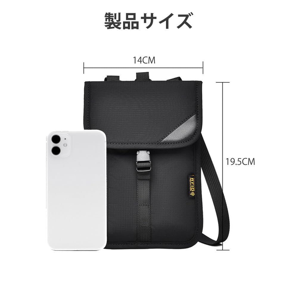 Passport Hanging Around the Skimming Passport Ultra Storage Large Travel Unisex [CHENLONB] Case, Neck, RFID, Prevention, Bag, Lightweight,