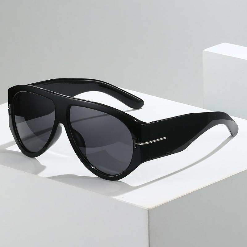 Retro Oversized Pilot Sunglasses Women Men Fashion Big Frame Glasses Man Lady Vintage Luxury Brand Sun Glasses UV400